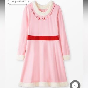 Hannah Anderson Adult Jovie the  ELF Pink Nightgown with Red Accent and hat